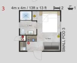 Kleines Mobilheim mit Garage T2