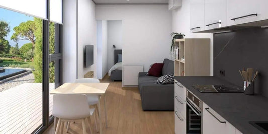 Modulares Haus EVO XS 12,19 m mal 2,3 m