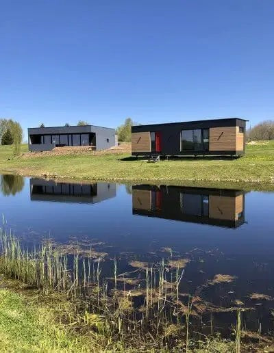 Modulares Haus EVO XS 12,19 m mal 2,3 m