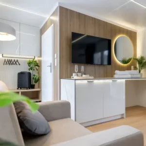 Mobiles Haus Pro mit zwei Schlafzimmern für 4 Betten 57m²