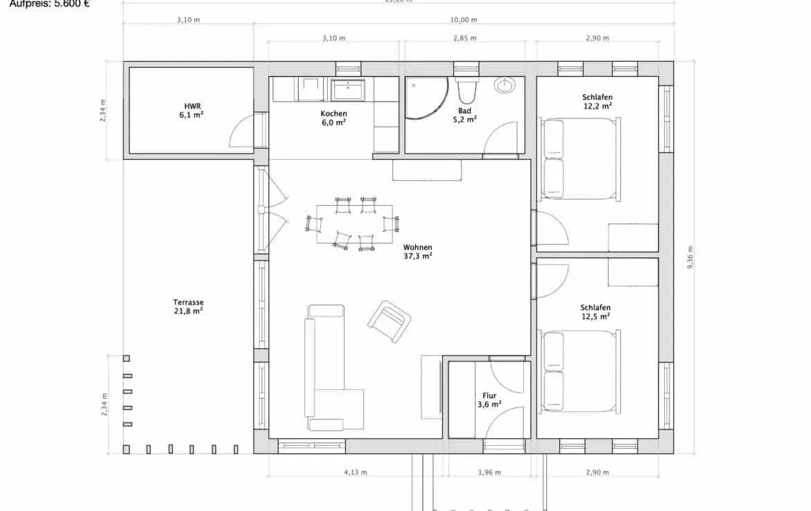 Fertighaus sofort verfügbar Chalet K-Home-M-80