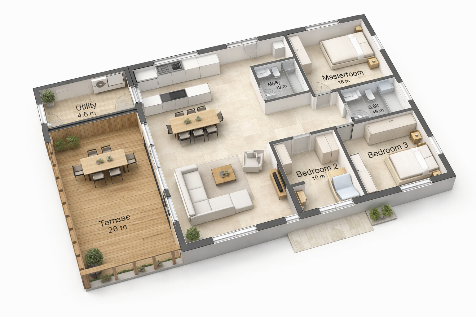 Vorgefertigtes Chalet K-Home-XL
