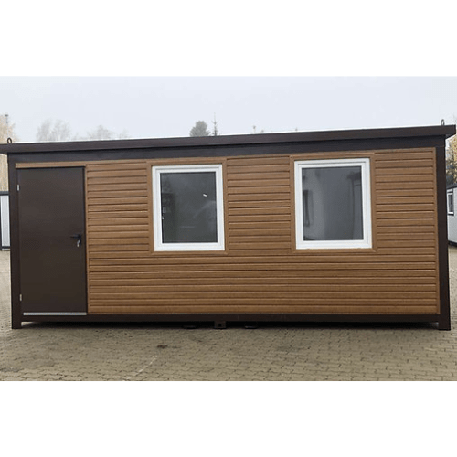 Bürocontainer 6 x 2,40 holzfarbe