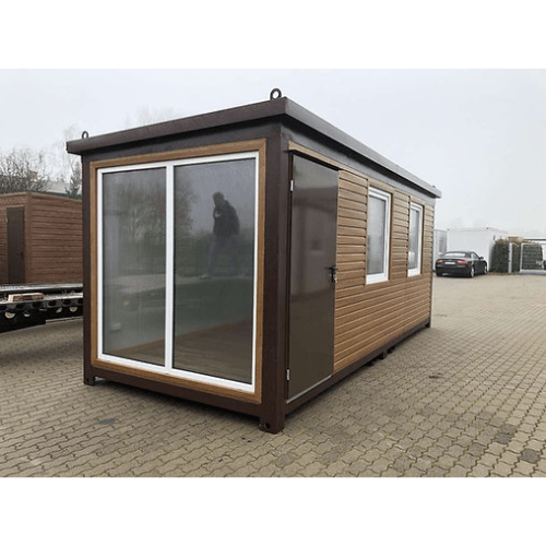 Bürocontainer 6 x 2,40 holzfarbe